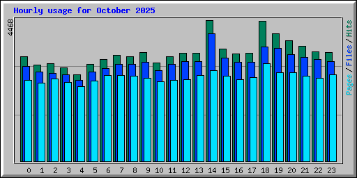 Hourly usage for October 2025