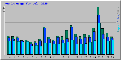 Hourly usage for July 2026