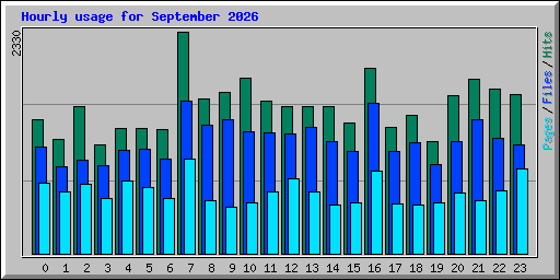 Hourly usage for September 2026